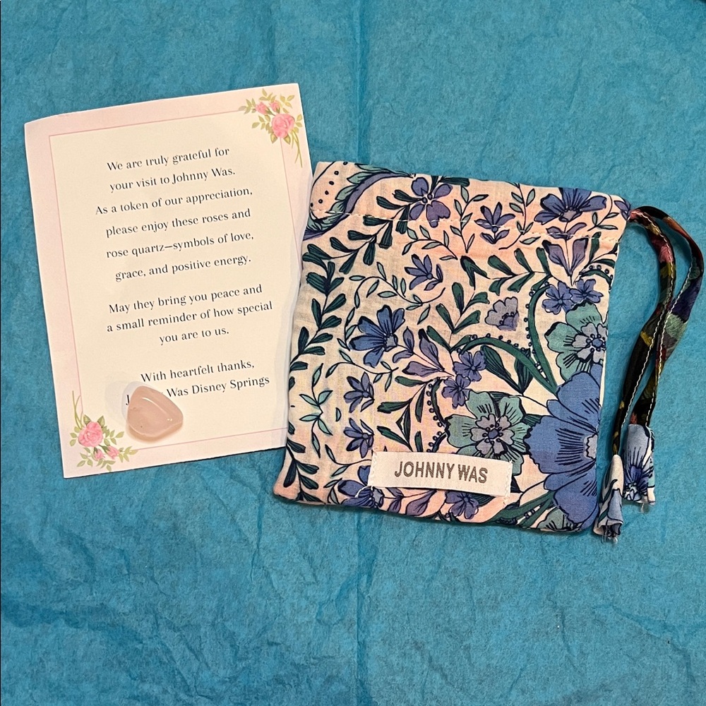 Johnny Was Rose Quartz w Keepsake Pouch